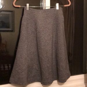 Uniqlo Light Grey A-line High Waist Skirt XS